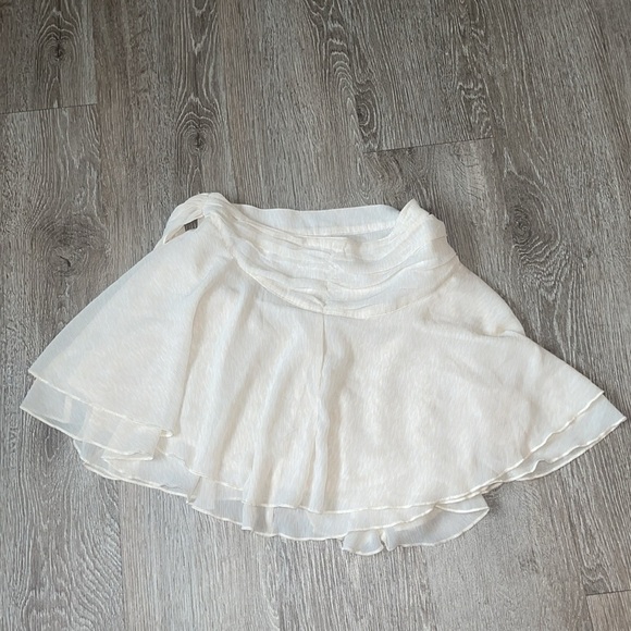 Aerie Flowy Cream Tie Front Skirt Sz Small wrap skirt - Picture 6 of 6